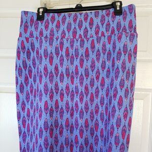 LuLaroe Cassie Skirt- feather design